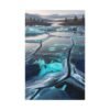 Stunning Ice-Inspired Matte Canvas Wall Art - Nature Decor for Home & Office