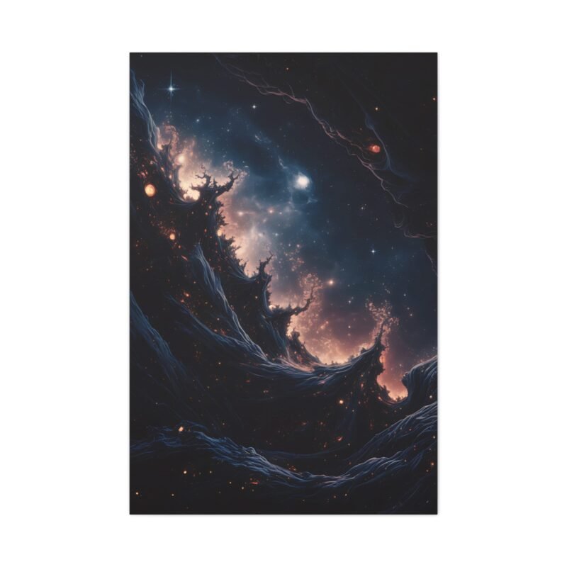 16063780592551348846_2048.jpeg Galactic Wall Art - Matte Canvas Print of Cosmic Landscape