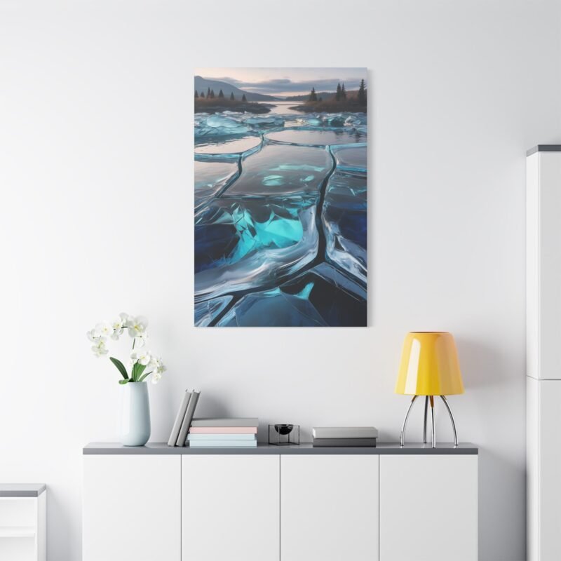 Stunning Ice-Inspired Matte Canvas Wall Art - Nature Decor for Home & Office