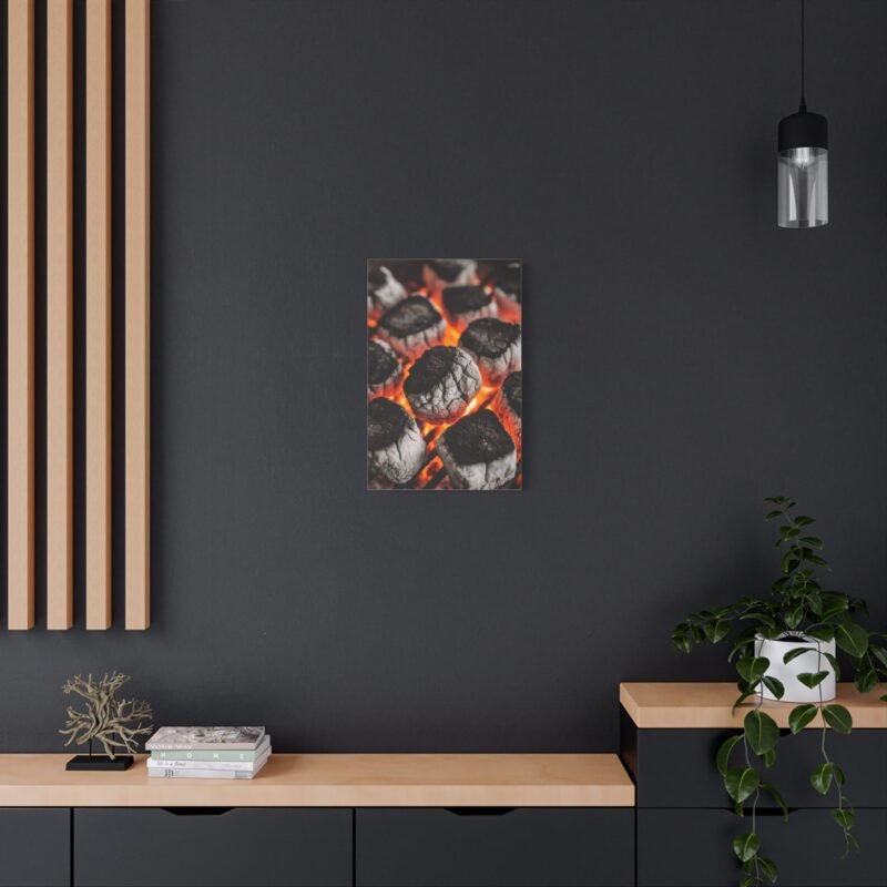 Stylish Grill Art Canvas Print - Charcoal Fire Decor