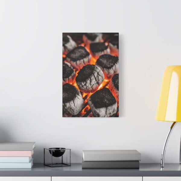 Stylish Grill Art Canvas Print - Charcoal Fire Decor - Image 3