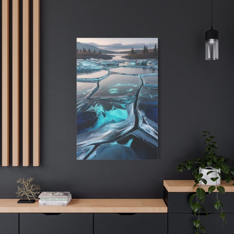 Stunning Ice-Inspired Matte Canvas Wall Art - Nature Decor for Home & Office