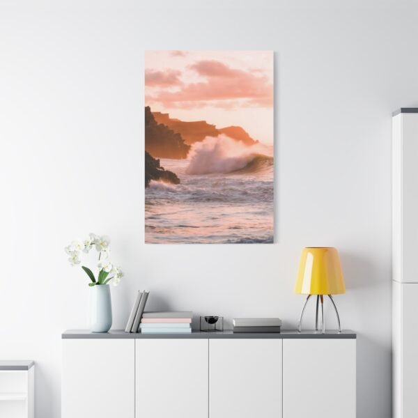 885. Ocean Cliffside at Golden Hour With Crashing Waves - Image 3