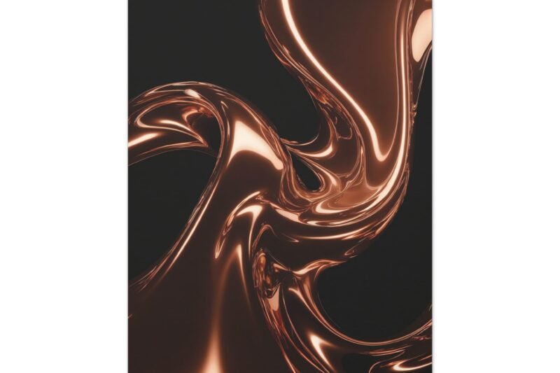 723. Molten Copper Flow Over Obsidian