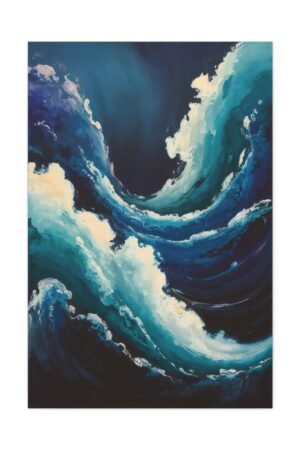 670. Abstract Sapphire Ocean Currents
