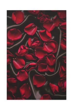 775. Velvet Rose Petals Scattered on a Dark Silk Surface
