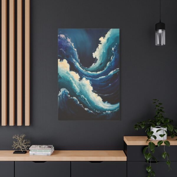 670. Abstract Sapphire Ocean Currents - Image 4
