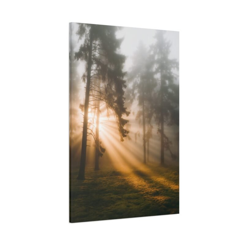 14913461315609956794_2048.jpeg 786. Golden Light Through Foggy Pine Trees