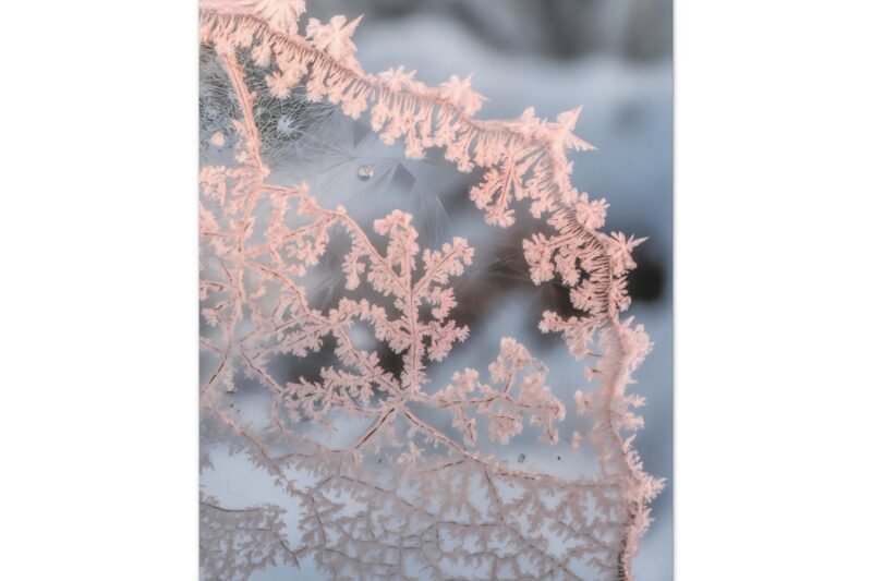 740. Delicate Frost Patterns on Window Glass