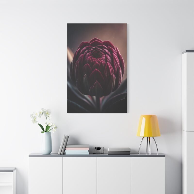 843. Crimson Bloom in Velvet Shadows