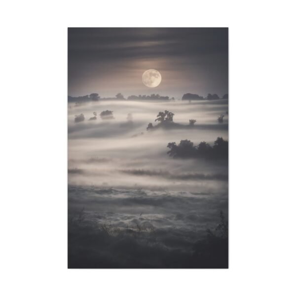 815. Moonrise Over Rolling Fog Fields