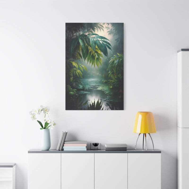 769. Tropical Rain Falling Over Vibrant Green Leaves