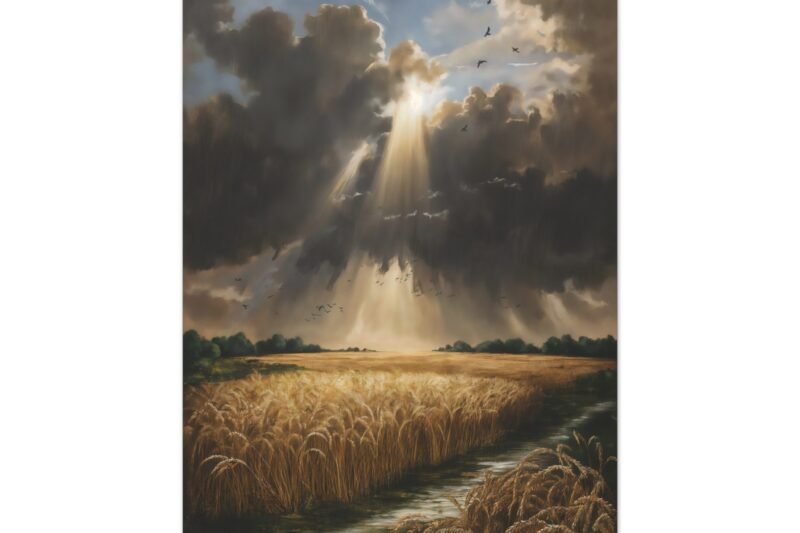 838. Storm Breaking Over a Wheatfield