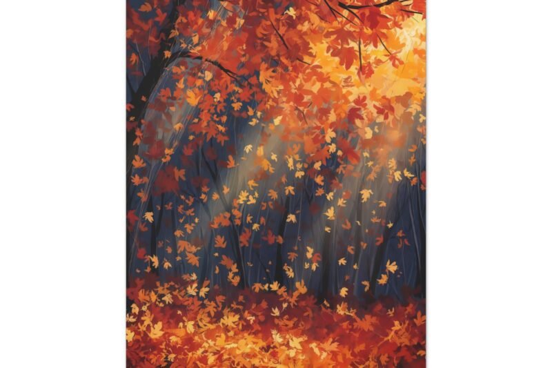 858. Autumn Canopy With Leaves in Freefall