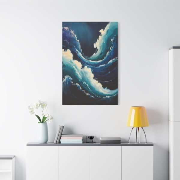 670. Abstract Sapphire Ocean Currents - Image 3