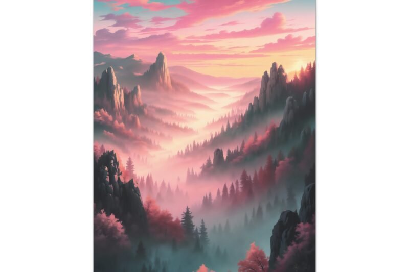 682. Golden Horizon Over Misty Valleys