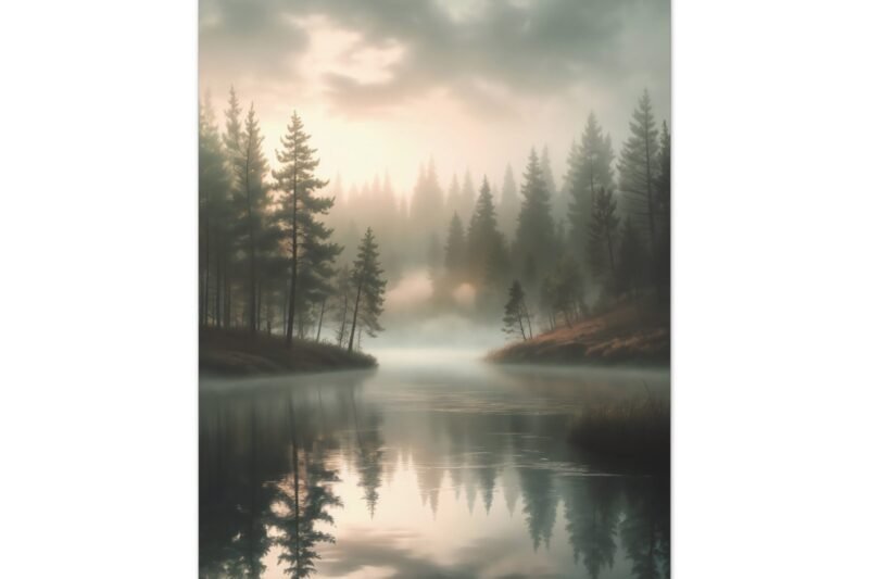 734. Ethereal Fog Over a Quiet Lake