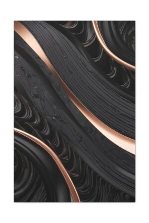 835. Abstract Onyx and Rose Gold Flow