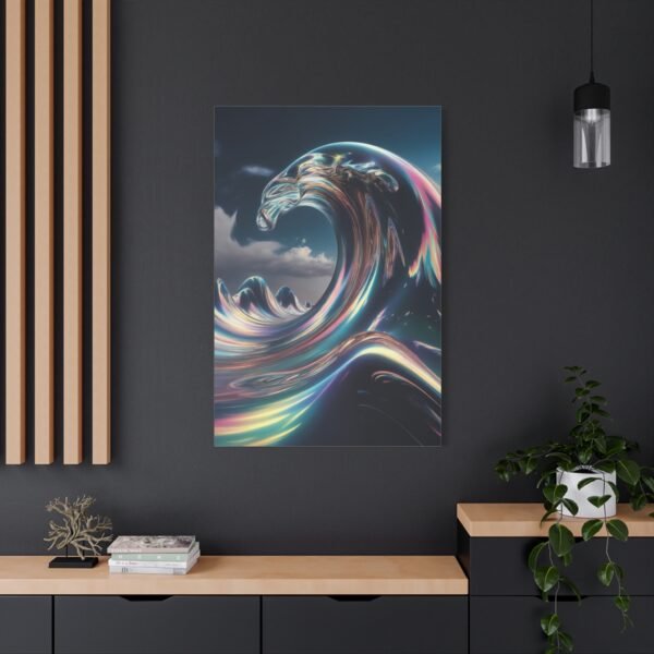 726. Iridescent Glass Wave Reflections - Image 4