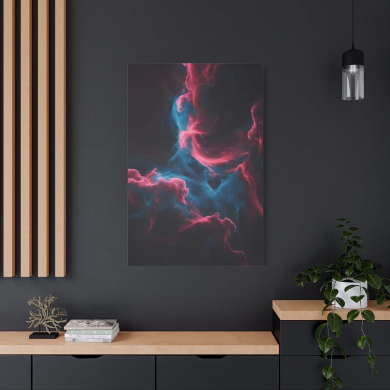 708. Crimson and Sapphire Cosmic Swirls