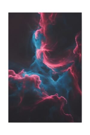 708. Crimson and Sapphire Cosmic Swirls