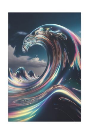 726. Iridescent Glass Wave Reflections