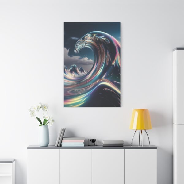 726. Iridescent Glass Wave Reflections - Image 3
