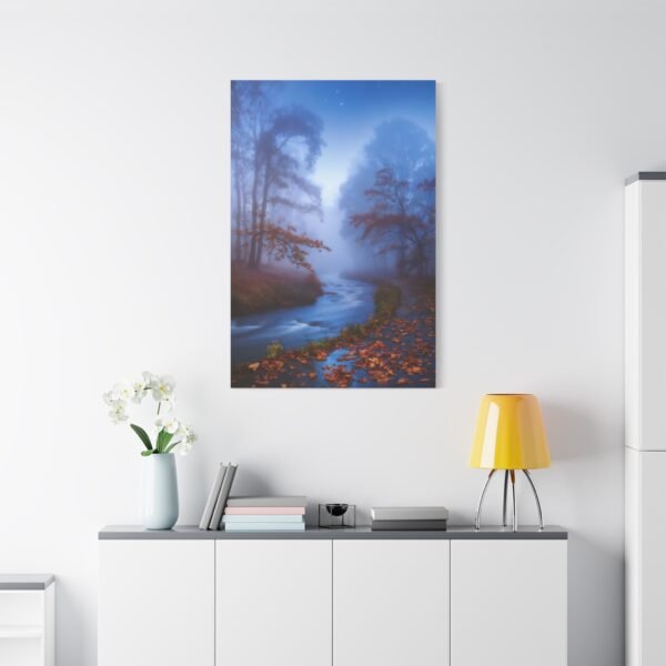 880. Autumn Mist Over a River With Fallen Leaves - Image 3