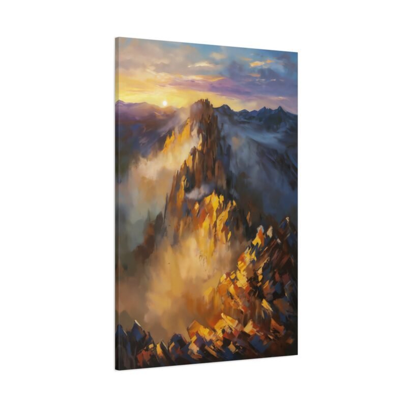 892. Golden Light Cascading Over Mountain Ridge