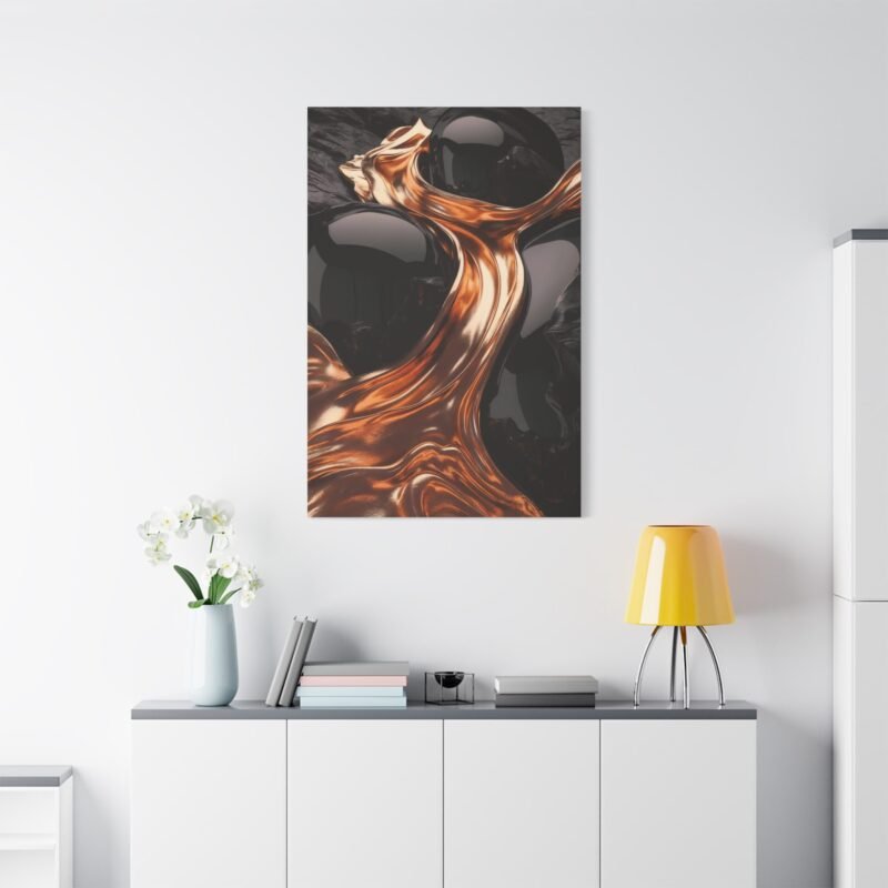 685. Molten Bronze Flow Over Obsidian