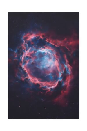 865. Crimson and Indigo Nebula Exploding in Deep Space