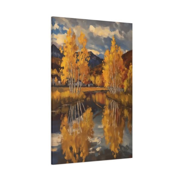 777. Golden Aspen Trees Reflecting in a Quiet River - Image 2
