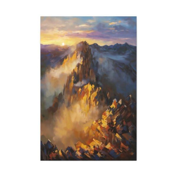 892. Golden Light Cascading Over Mountain Ridge