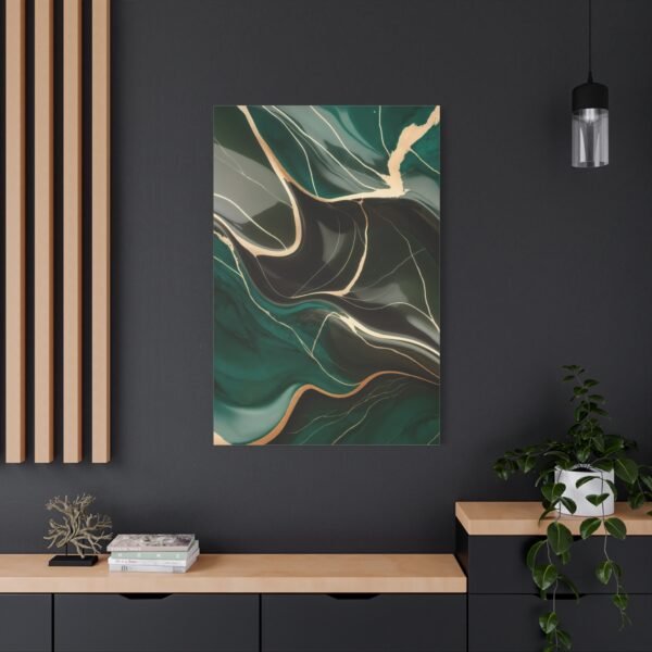 747. Emerald and Gold Veined Marble Texture - Image 4