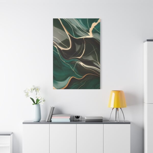 747. Emerald and Gold Veined Marble Texture - Image 3