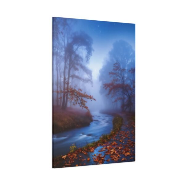 880. Autumn Mist Over a River With Fallen Leaves - Image 2