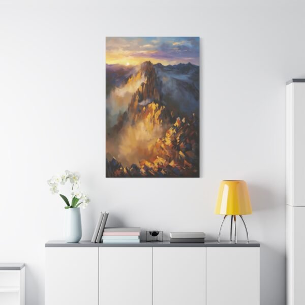 892. Golden Light Cascading Over Mountain Ridge - Image 3
