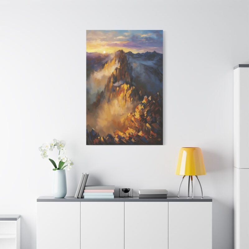 892. Golden Light Cascading Over Mountain Ridge