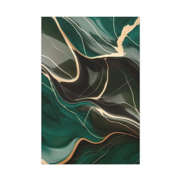 747. Emerald and Gold Veined Marble Texture