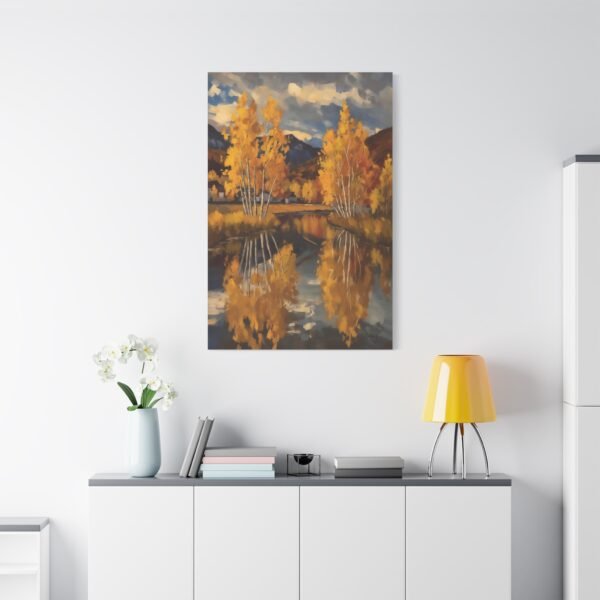777. Golden Aspen Trees Reflecting in a Quiet River - Image 3